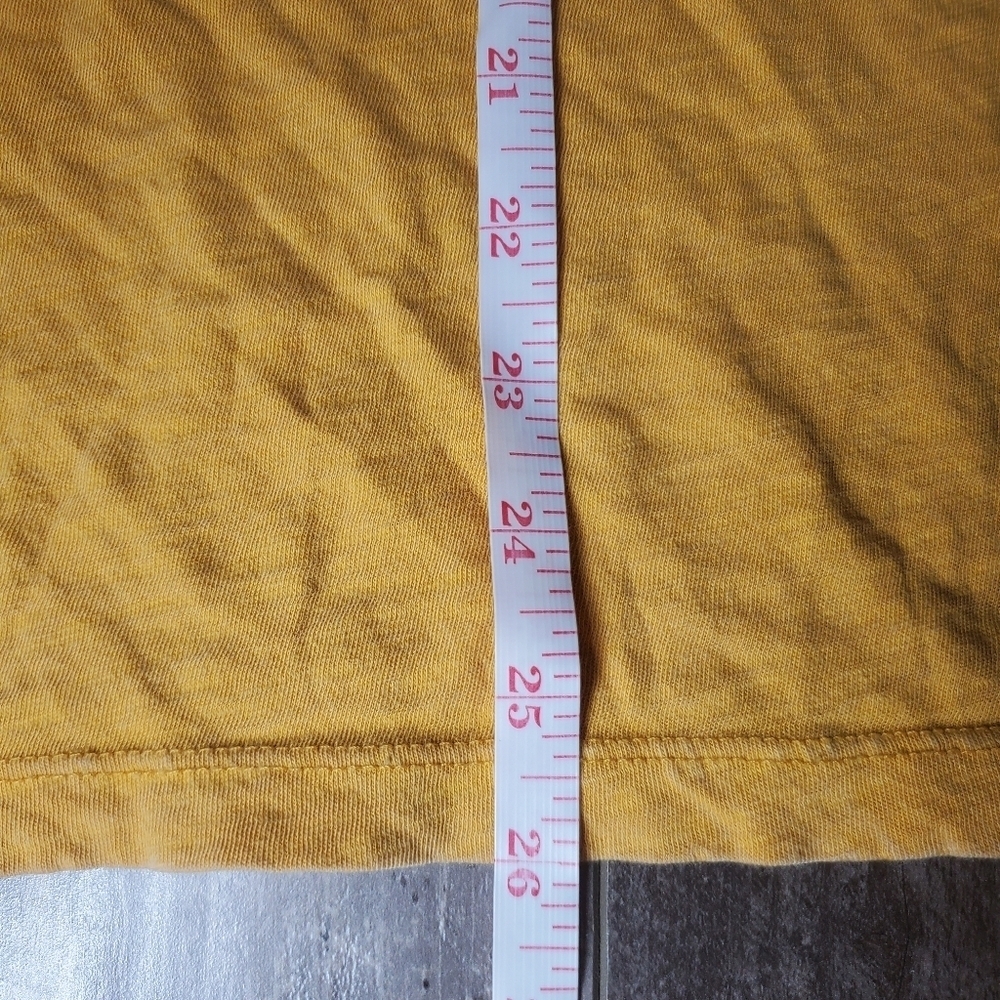 Universal Thread Cotton Mustard Yellow Scoopneck Pocket Tee Women's Size XL - Picture 5 of 11